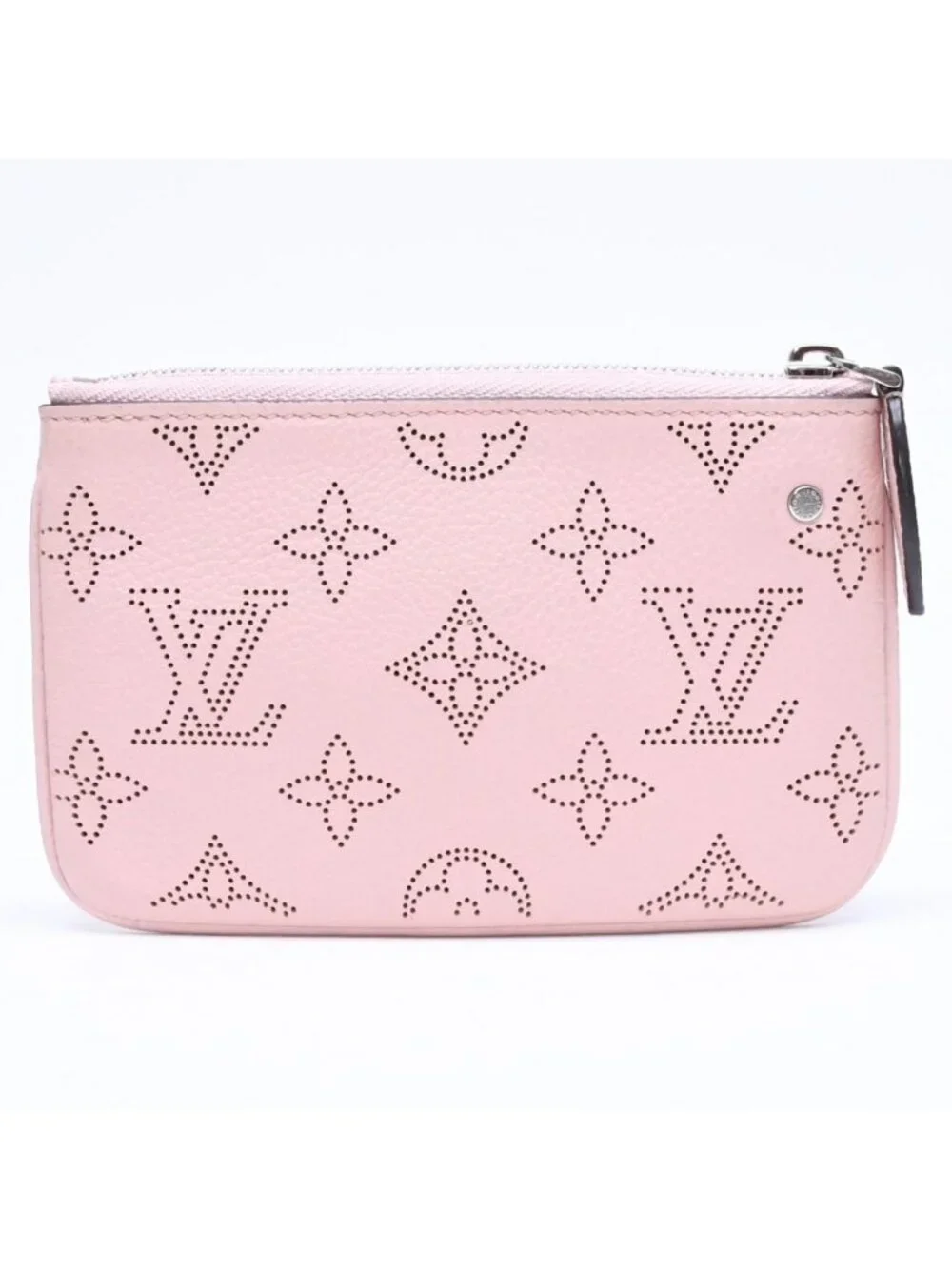 Louis Vuitton Pochette Cles Coin Purse Monogram Mahina Salmon Pink